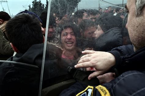 Violence Erupts In Greece As Migrants Try To Cross Into Macedonia The