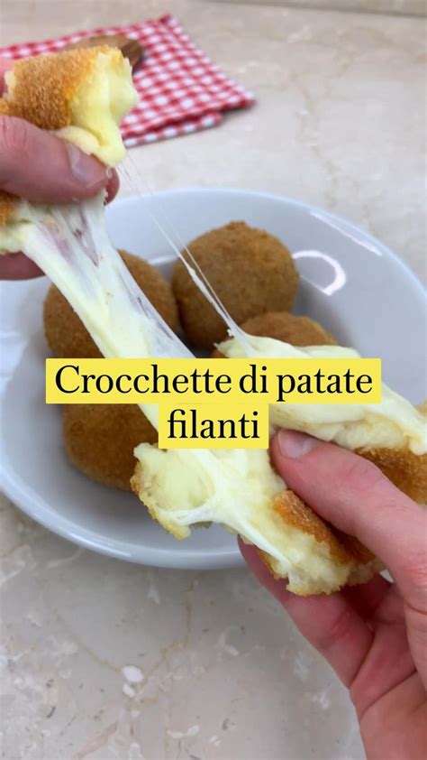 Crocchette Di Patate Filanti Ricette Di Cucina Cibo Ricette