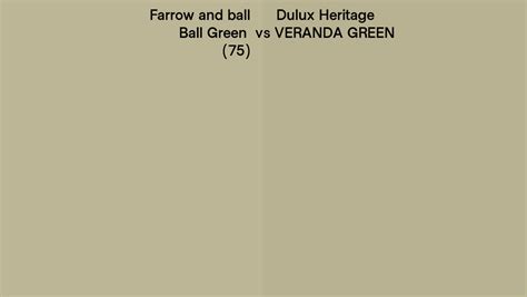 Farrow And Ball Ball Green 75 Vs Dulux Heritage Veranda Green Side By Side Comparison