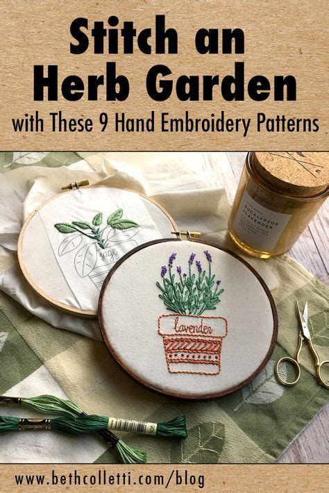 Stitch An Herb Garden With These Hand Embroidery Patterns Artofit