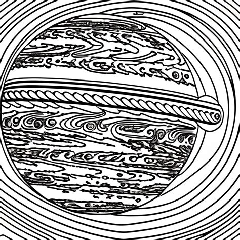 Jupiter Planet Coloring Page Creative Fabrica