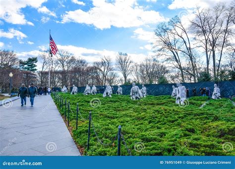 Korean War Veterans Memorial In Washington Dc Usa Editorial Stock