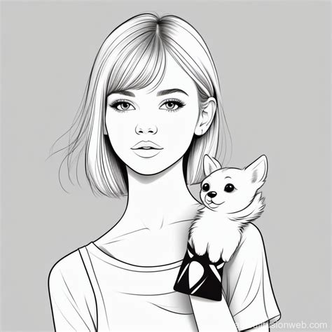 Pencil Sketch Of Blonde Girl With Toy Stable Diffusion Online