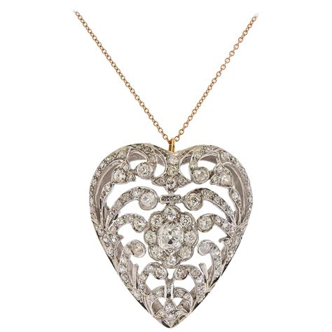 Pendentif Coeur Cartier Edwardian Ancien Sur Stdibs