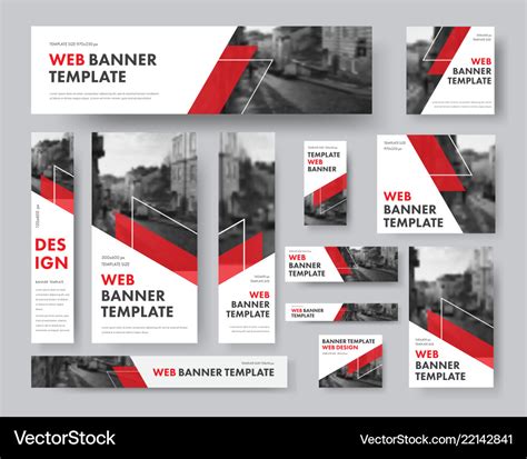 Set Web Banners Different Sizes Royalty Free Vector Image