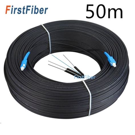 FTTH Fiber Optic Drop Cable SC UPC 30m 50m Single Mode Simplex Outdoor