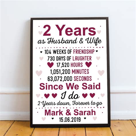 gift ideas for second wedding anniversary 8