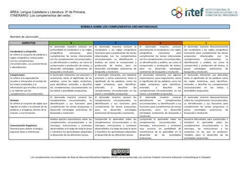 Evaluaci N Los Complementos Del Verbo