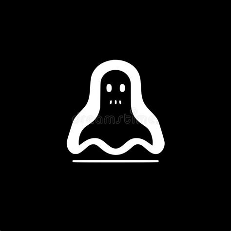 Ghost - Black and White Isolated Icon - Vector Illustration Stock ...