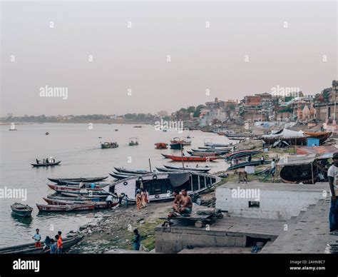 Varanasi Ghats in India Stock Photo - Alamy