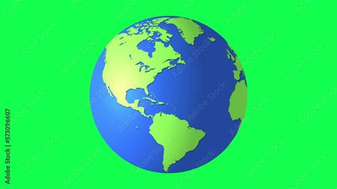 Earth Spinning Earth Rotation Animation On Green Screen Background