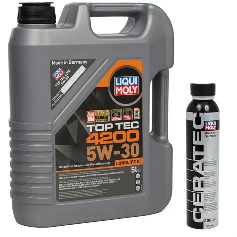 5L 5 Liter LIQUI MOLY 3707 Motoröl Öl TOP TEC 4200 5W30 3721 CeraTec