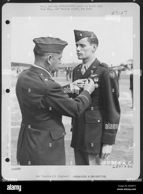 Lt Franklin Of The 353rd Fighter Group Is Awarded The Distinguished