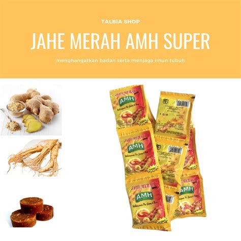 Jual [ 10 sachet] Minuman Instan Jahe Merah AMH - Jahe Merah Super AMH ...