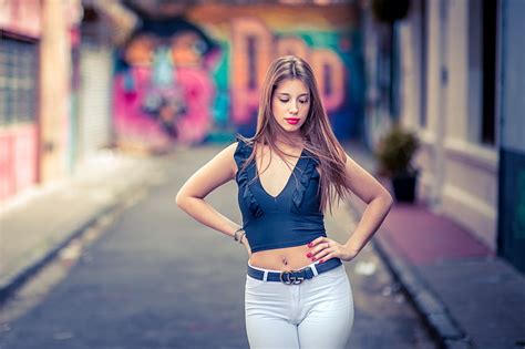 Model Model Sabuk Brunette Kedalaman Bidang Gadis Lipstik Suasana Hati Wallpaper HD