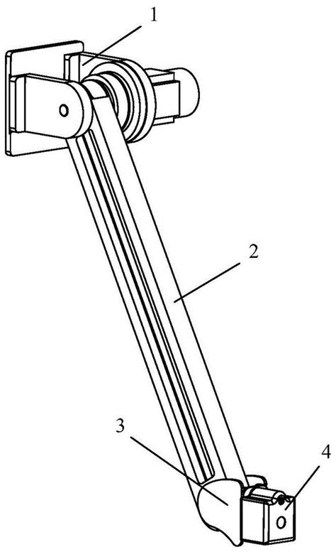 一种末端被动保持水平的摆臂机构的制作方法
