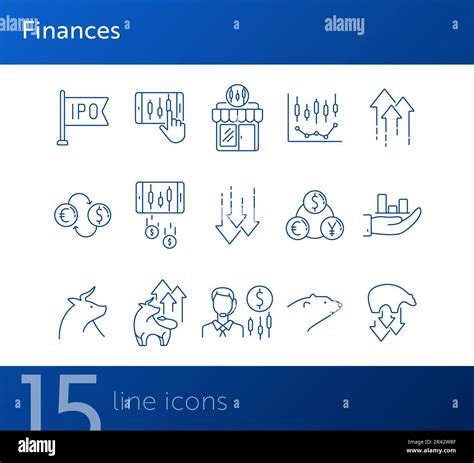 Finances Line Icon Set Stock Vector Image Art Alamy