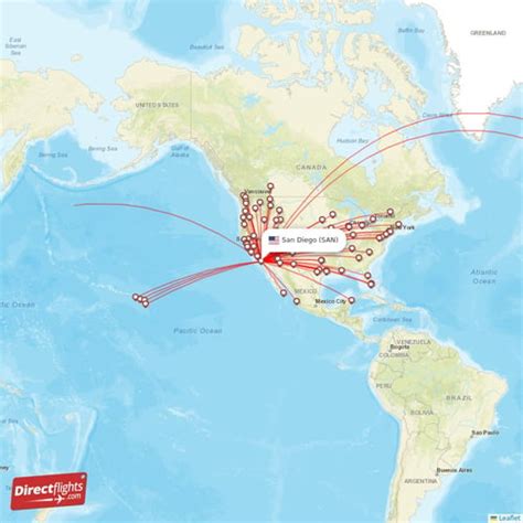 Direct flights from San Francisco - 143 destinations - SFO, USA - Directflights.com