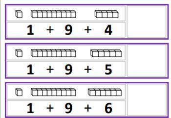 MATH CUBE STRIPS- NUMBER 10 PAIRS PLUS -WRITE OR STICK- 3 ADDENDS ...