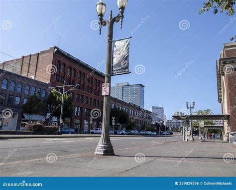 Tacoma Wa Usa Circa August 2021 View Of A Downtown Sign In The City