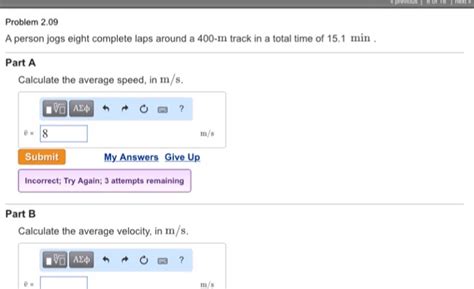 Solved A Person Jogs Eight Complete Laps Around A M Chegg