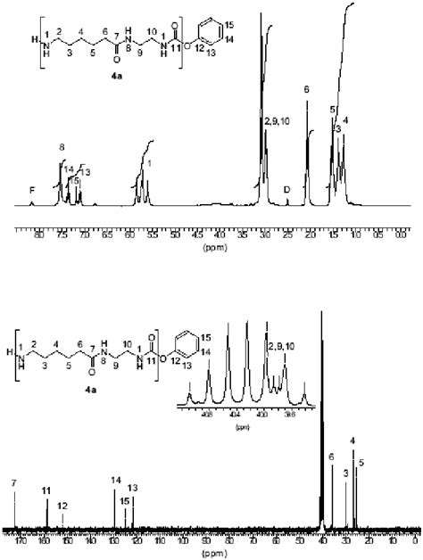 1 H And 13 C Nmr Spectra Of Polyamide Urea 4a In Dmso D 6 D Dmso