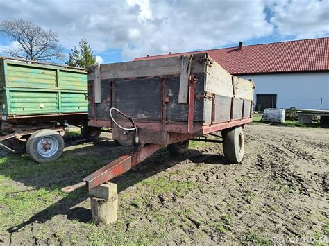 Przyczepa Jednoosiowa Wywrotka Fotka Rozsiewacza Nawozu Id