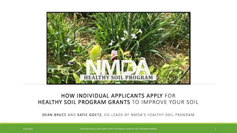 How Individual Applicants Apply For NMDA S Healthy Soil Program Grant