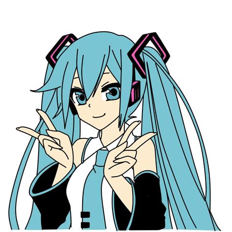 Instructions On How To Draw A Simple Hatsune Miku Character