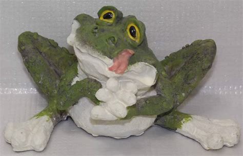 Hungry & Begging Goofy Frog Figurine Indoor or Outdoor Garden