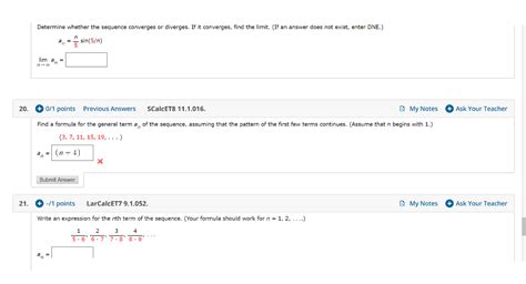 Solved Determine Whether The Sequence Converges Or Diverges Chegg