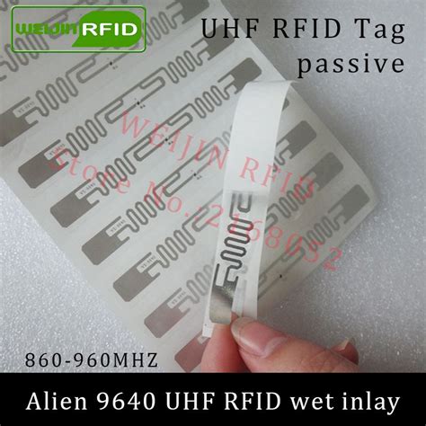 Uhf Rfid Tag Sticker Alien Wet Inlay Mhz Mhz Mhz