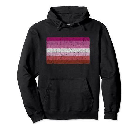 Vintage Retro Lesbian Pride Flag Hoodie Ln Lntee