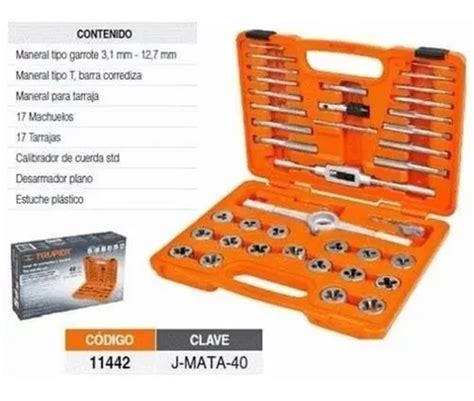 Juego Machos Y Terrajas Lusqtoff Truper Pzs Maletin En Venta