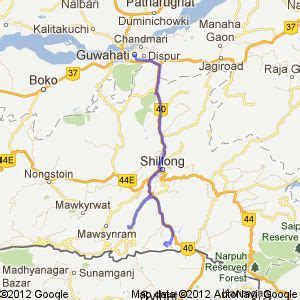 Tourist Map Of Shillong