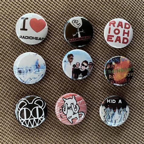 Radiohead Buttons These Are About In Pins They Depop