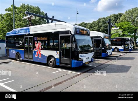 Arriva Limburg Vdl Citea Lle Electric Bus At Charging Station Stock