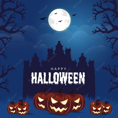 Premium Vector | Happy halloween banner design template