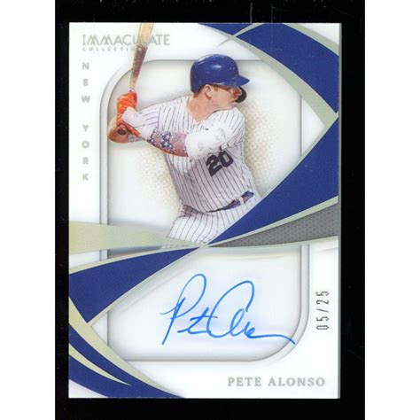 Pete Alonso 2021 Immaculate Collection Shadowbox Signatures Holo Silver