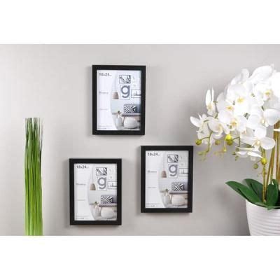 Lot De 3 Cadres Photo Loft 18x24 Cm MDF Noir Gallery Wall