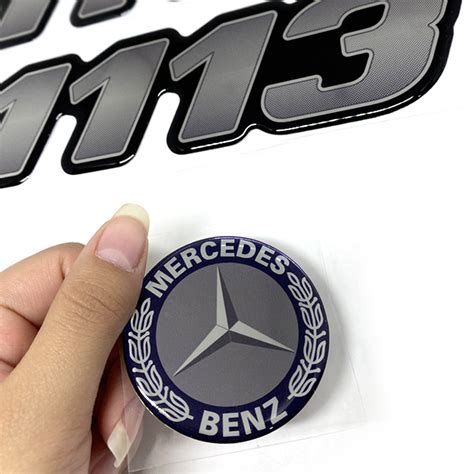 Kit Emblemas Mercedes Benz Adesivo Lateral Cromado Sportinox