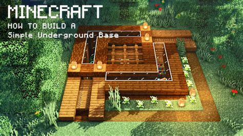 Minecraft How To Build A Simple Underground Base Youtube