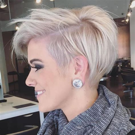 12 Short Haircut With Side Part Short Thin Hair Fine Hair Short Hair Highlights