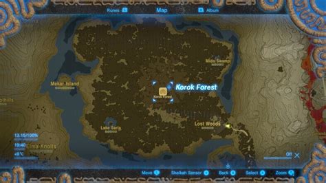 BOTW Lost Woods Map