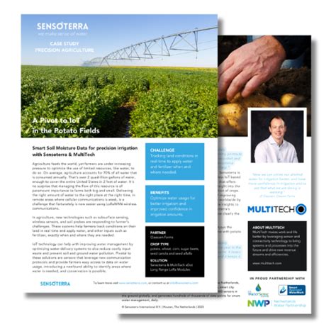 Case Study Pivot Irrigation Potatoes Sensoterra Wireless Soil