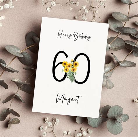 60th Birthday Card Personalized 60th Birthday Card Custom - Etsy