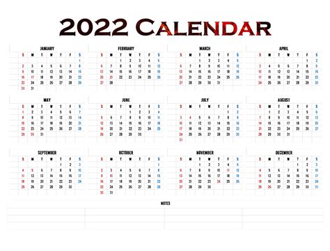 Calendario 2022 Png