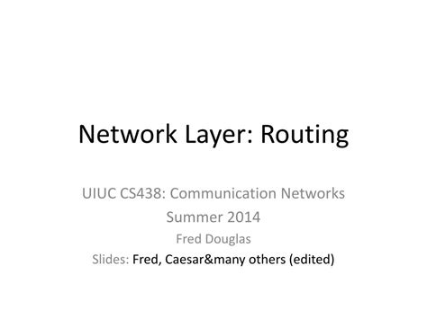 PPT - Network Layer: Routing PowerPoint Presentation, free download ...