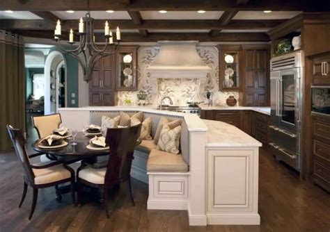 10 Kitchen Islands That Feature Banquette Seating