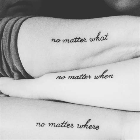 No Matter Tattoos For Daughters Matching Friend Tattoos Friendship Tattoos